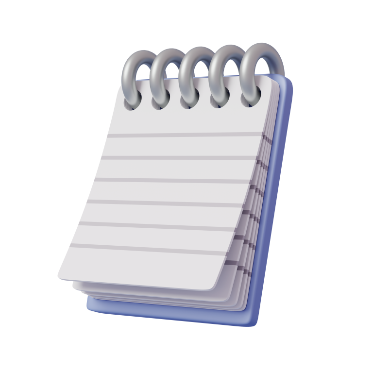 —Pngtree—3d ring notepad diary and_6959870